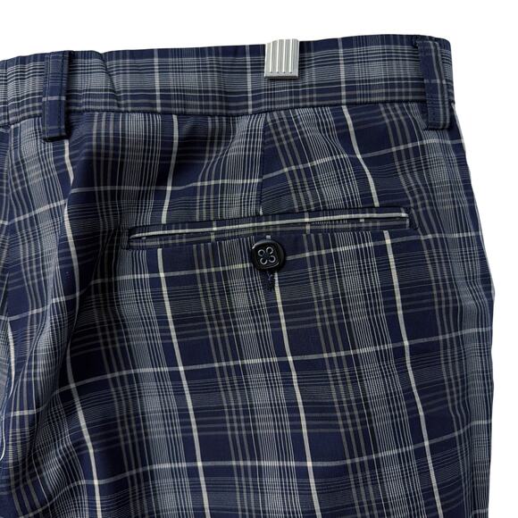 Etro Pants Mens Size 36 x 34 Cotton 54 Italy Blue Plaid - Picture 14 of 16